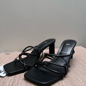 Zara Black strappy sandals